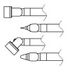 Hakko T51 series soldering tips (pair)