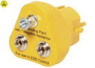 ESD earthing plug with screw connector