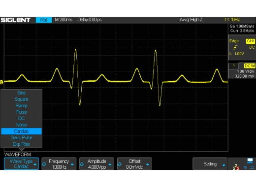 Siglent SDS2000X option: 25 MHz function generator