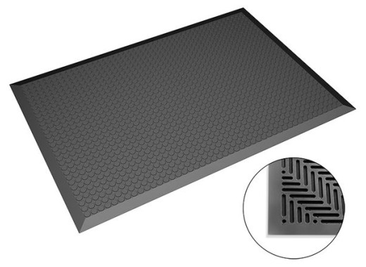 Vloermat 950 x 1250 mm zwart