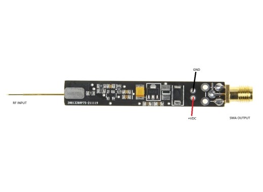Active RF probe including RF cable