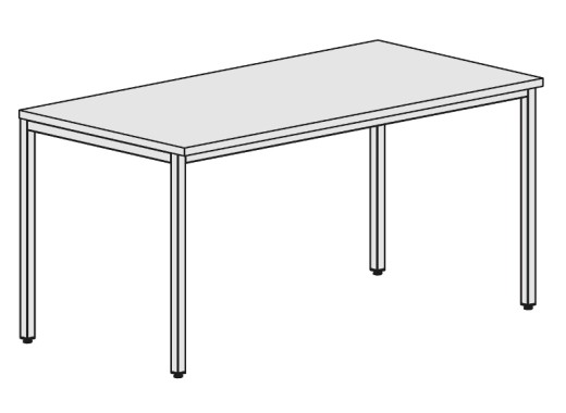 ESD tafel 1600x800x780mm RAL7035