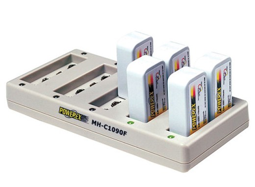 Maha Powerex MH-C1090F tienvoudige 9V snellader