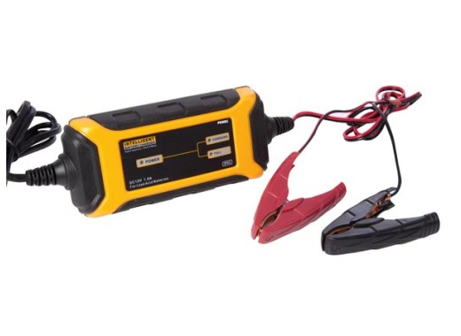 Automatic 12V 1.5A battery charger for lead-acid batteries
