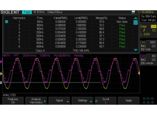 Siglent SDS2000X HD power analysis option