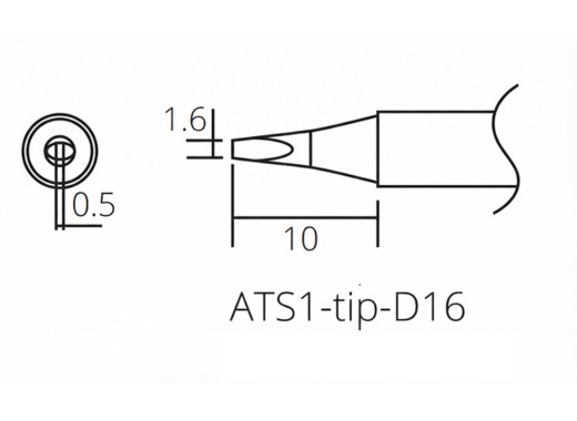 ATS1 tip chisel 1.6mm