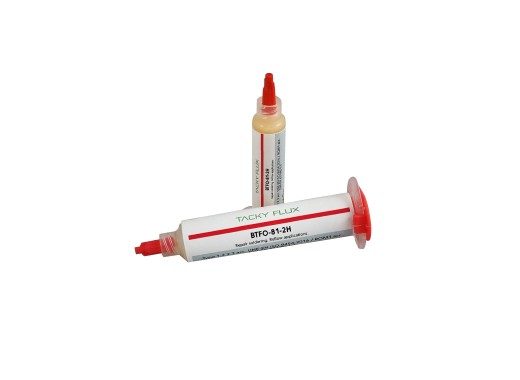 Tacky no-clean flux (ROM1) in 10ml syringe