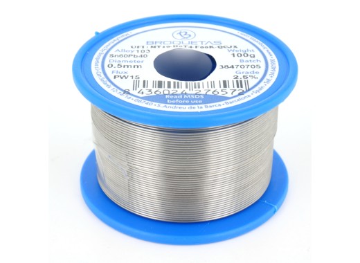 Premium soldering tin 60/40 lead-containing with resin flux