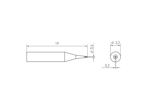 Weller RTM 004 S MS soldering tip