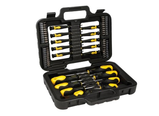 Screwdriver and bit set 58 pieces