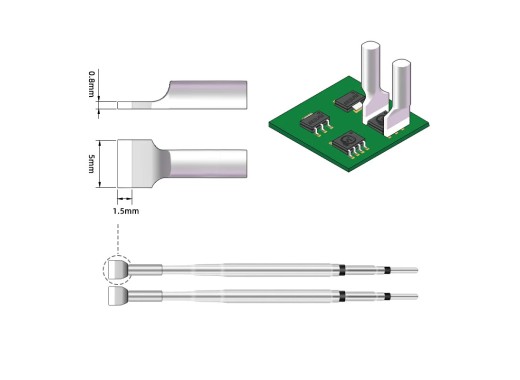 Sequre HT140-5.0FS tweezer tip set (2 pcs)