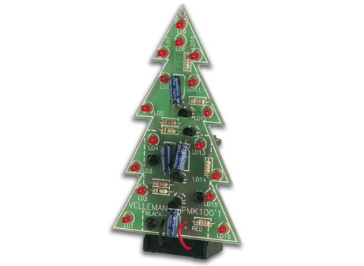 2D Christmas tree (red LEDs)
