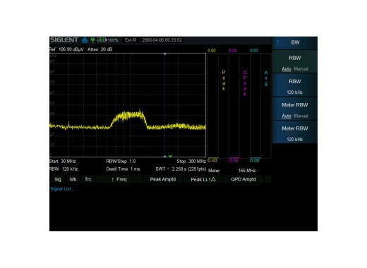 Siglent SHA860-EMI EMI measurement option