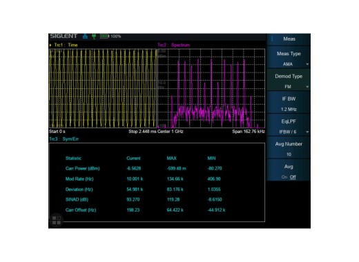 Siglent SHA860-AMA analog modulation analysis option