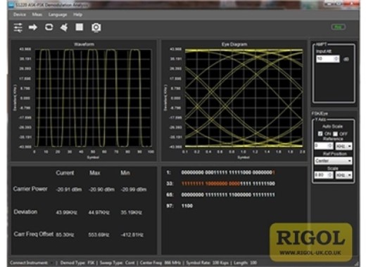 Rigol RSA3000E ASK/FSK demodulation option
