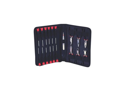 Set of 19 mini screwdrivers and pliers
