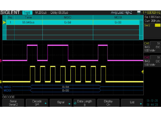 Siglent SDS2000 protocol-decoding option
