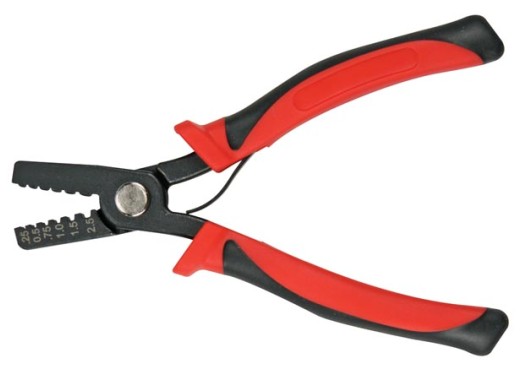 Crimping pliers for electric end terminal