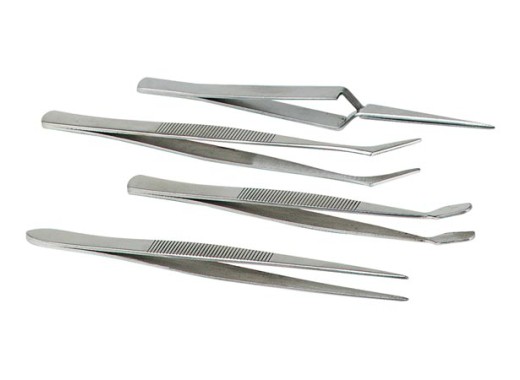 Tweezers set 4 pieces