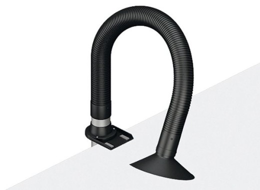 Weller suction arm with funnel-shaped nozzle