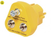 ESD earthing plug with screw connector