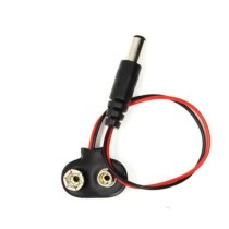 9V Battery clip with DC jack