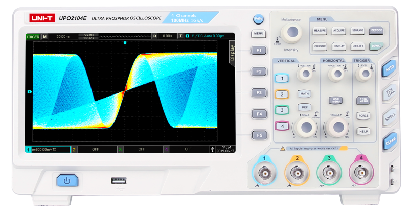 UPO2104E ULTRA PHOSPHOR OSCILLOSCOPE 100MHZ 4CH 8