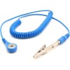 Câble spiralé ESD 1,8m avec pince crocodile (bleu)