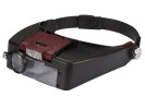 Headband with magnifying glass and LED light