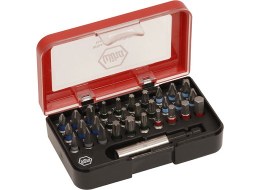 Wiha 31-piece bit box with colour rings rings