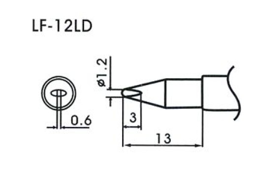 Aoyue actieve soldeerpunt 1.2 mm beitel