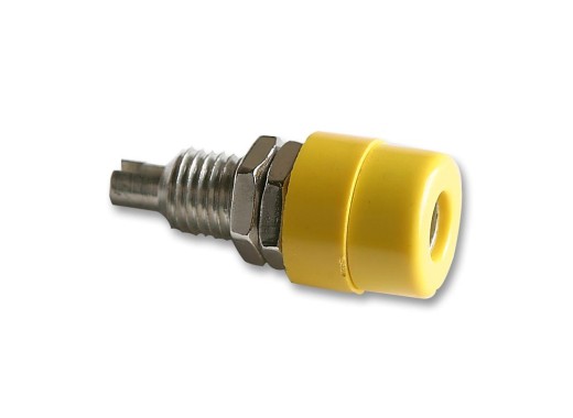 Hirschmann BIL20 4mm chassisdeel-Yellow