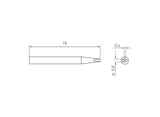Weller RTM 008 S MS soldering tip