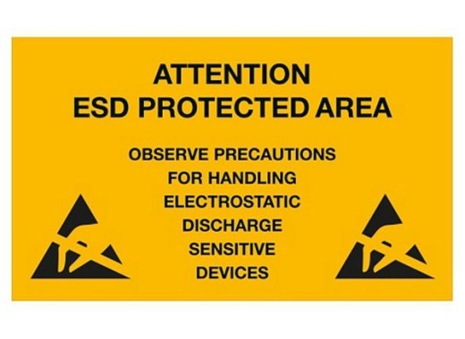 ESD Autocollant d'avertissement EPA 300 x 150mm