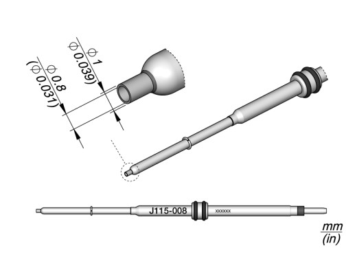 JBC J115-008 0.8mm nozzle