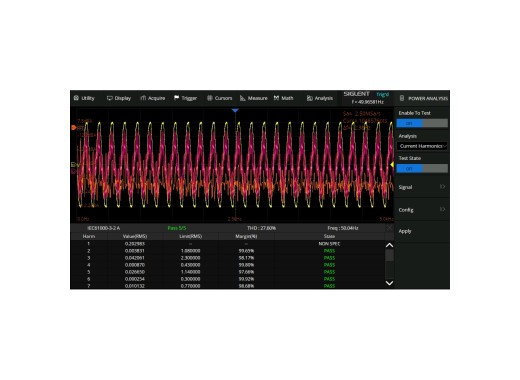 Option d'analyse de puissance Siglent SDS800X HD