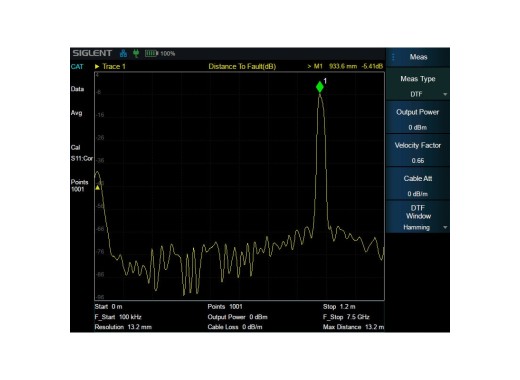 Option de test de câble et d'antenne Siglent SHA860-CAT