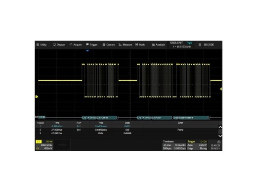 Option de déclenchement et de décodage Siglent SDS6000L MIL-STD-1553B