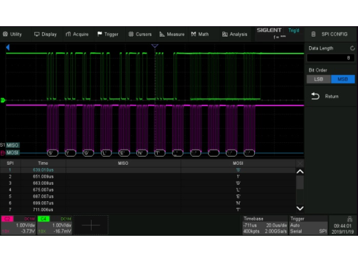 Siglent SDS2000X Plus CANFD serial decoding and triggering option