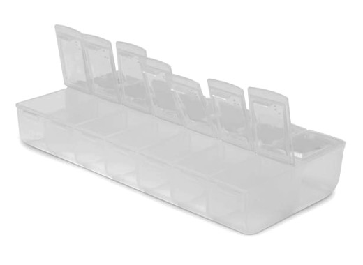 Storage box with 14 separate compartments