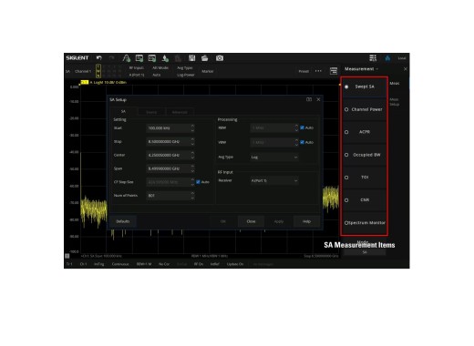 Siglent SNA6000 spectrum analysis option