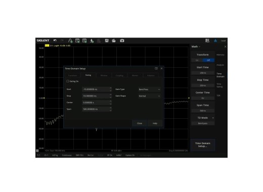 Siglent SNA6000 time-domain analysis option