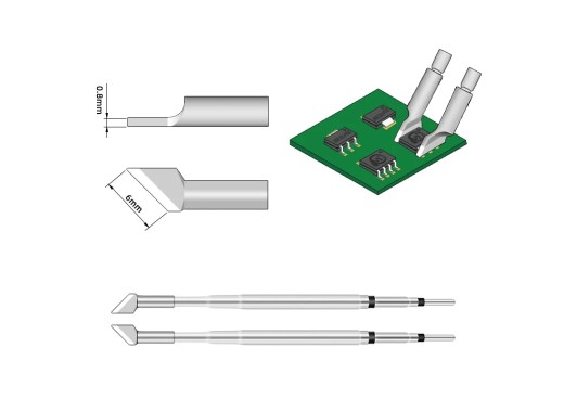 Sequre HT140-6.0KS tweezer tip set (2 pcs)
