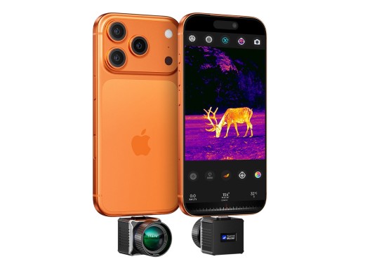 Thermal Master T2 Max thermal camera attached to phone