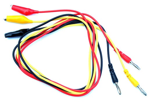 Cable set bananaplug to aligator clip (3 pcs)