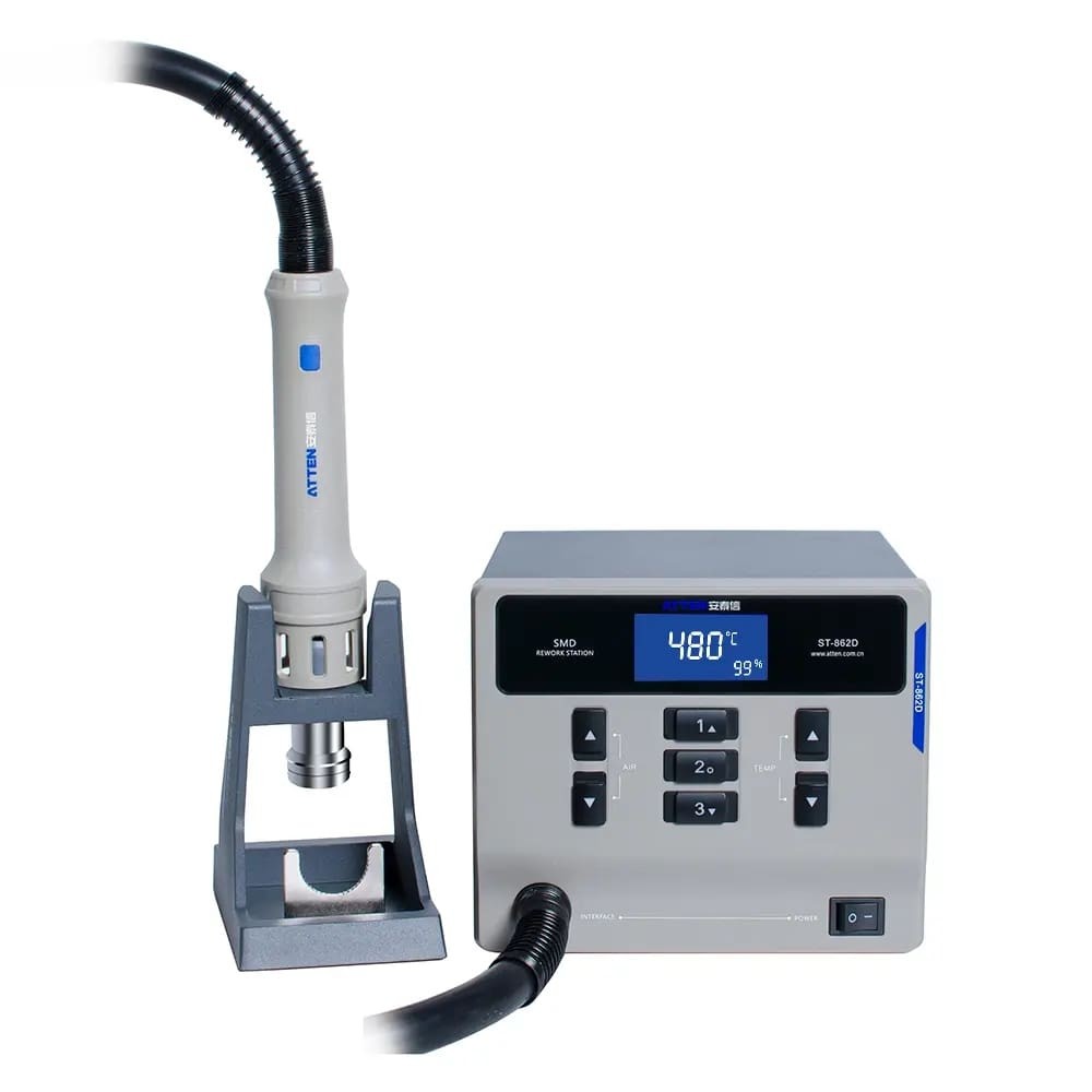 Station De Soudage à Air Chaud 700W - 3 Sèches-Cheveux, Affichage LED 100-450°C, Pour Étain
