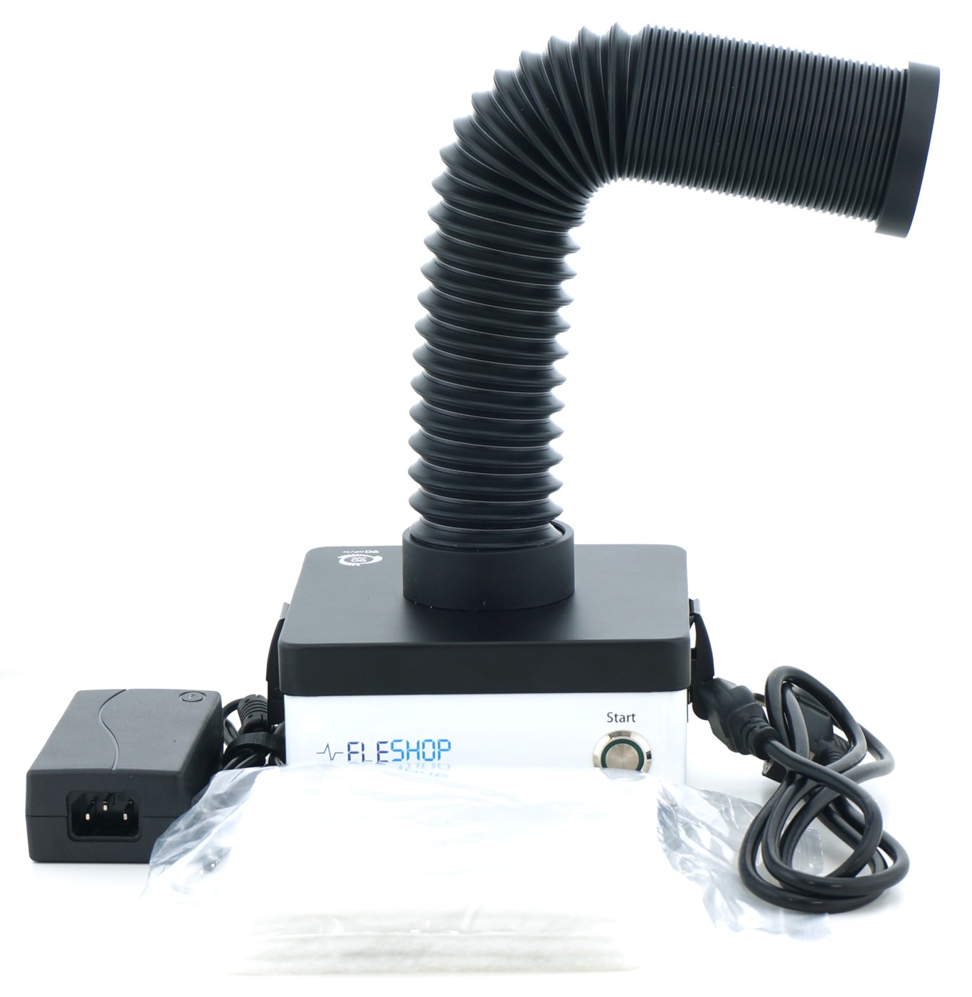 Extracteur De Fumées De Soudure Avec Lampe LED - Ventilateur Réglable, 3 Couleurs, 10 Luminosités - Support 25x25cm