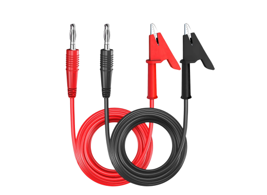 Banane-zu-Krokodil-Kabel (15A) Schwarz & Rot