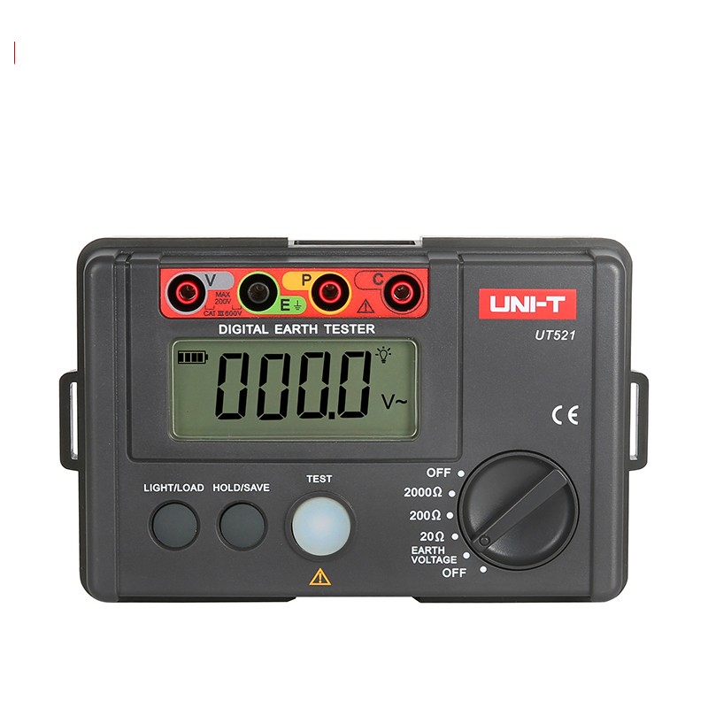 Digitales Erdungsmessgerät GT5105A – 2000 Ω Widerstandsmessung, LCD-Display, Inkl. Zubehör & Tragetasche