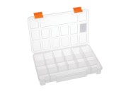 Storage box with 15 compartments open
